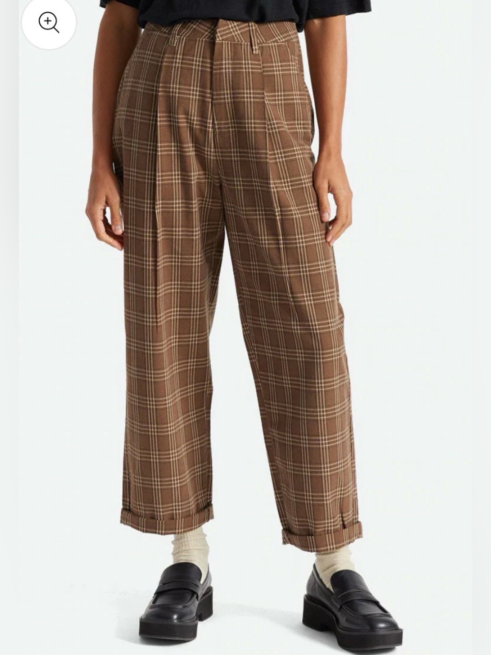 Women’s Brown Plaid skate pants - Brixton